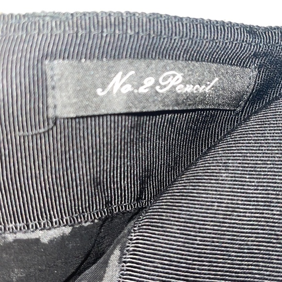 J. Crew No. 2 Pencil skirt in navy lace over black sz 2 - Picture 3 of 5